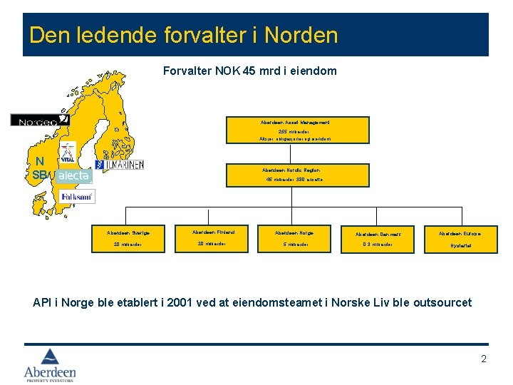 Den ledende forvalter i Norden Forvalter NOK 45 mrd i eiendom Aberdeen Asset Management