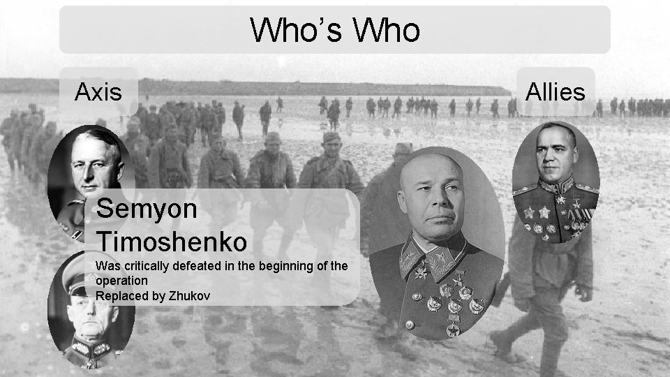 Who’s Who Axis Semyon Timoshenko Was critically defeated in the beginning of the operation