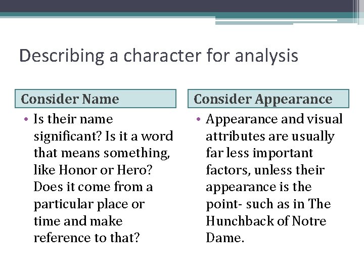 How to Write a Character Analysis The Crucible