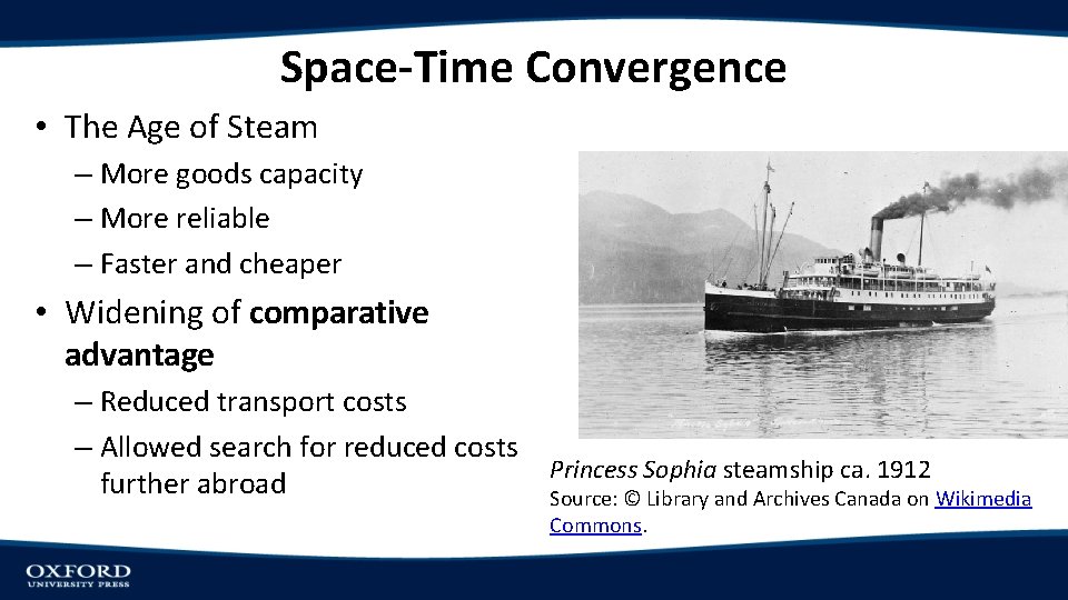Space-Time Convergence • The Age of Steam – More goods capacity – More reliable Space-Time Convergence • The Age of Steam – More goods capacity – More reliable