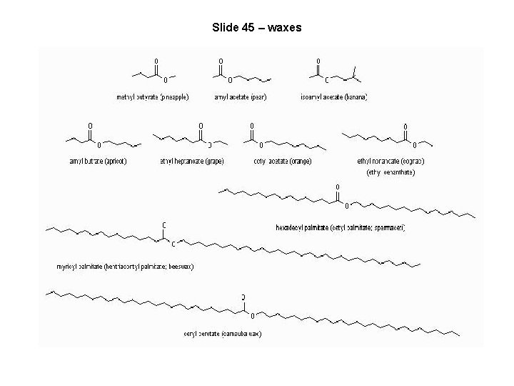 Slide 45 – waxes 