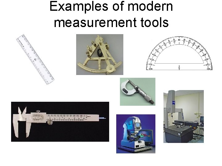 Examples of modern measurement tools 