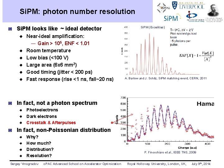 Si. PM: photon number resolution ◙ Si. PM looks like ~ ideal detector Near-ideal