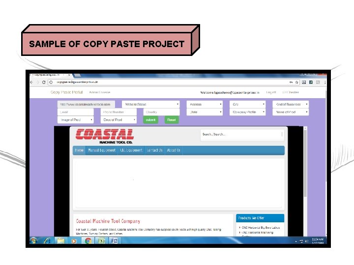 SAMPLE OF COPY PASTE PROJECT 