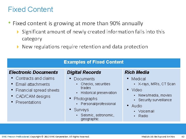 Fixed Content • Fixed content is growing at more than 90% annually 4 Significant