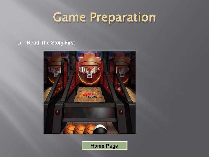 Game Preparation � Read The Story First Home Page 