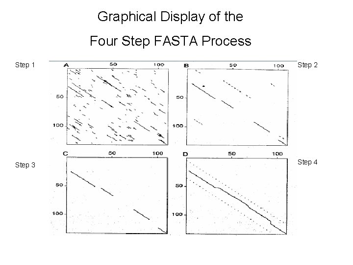 Graphical Display of the Four Step FASTA Process Step 1 Step 2 Step 3