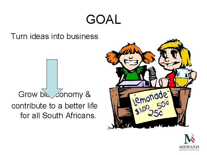 GOAL Turn ideas into business Grow bioeconomy & contribute to a better life for