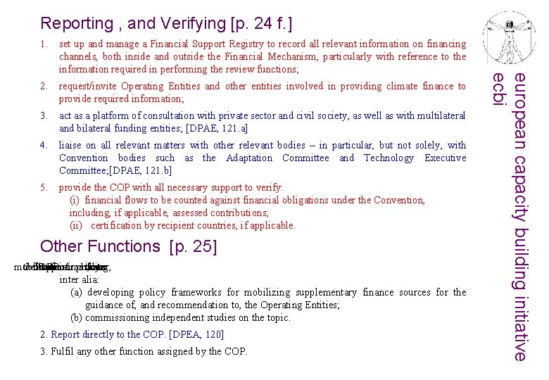 Reporting , and Verifying [p. 24 f. ] 2. request/invite Operating Entities and other