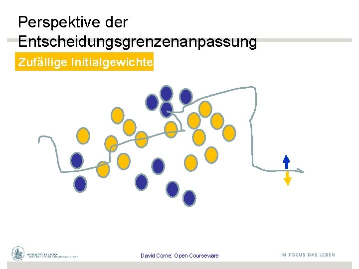 Perspektive der Entscheidungsgrenzenanpassung Zufällige Initialgewichte David Corne: Open Courseware 