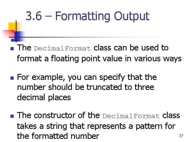 CMPT 126 Java Basics Using Classes and Objects