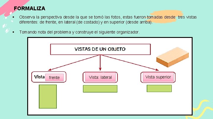 FORMALIZA § Observa la perspectiva desde la que se tomó las fotos, estas fueron