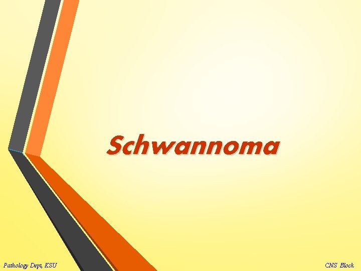 Schwannoma Pathology Dept, KSU CNS Block 