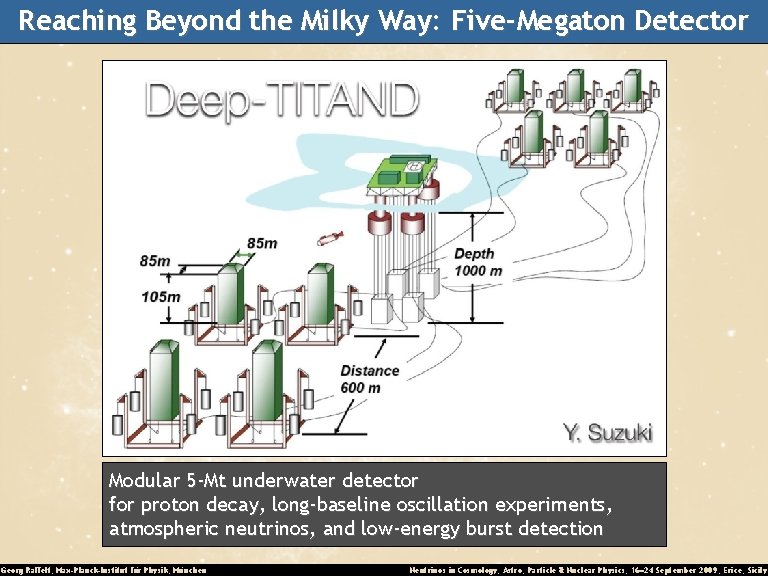 Reaching Beyond the Milky Way: Five-Megaton Detector Modular 5 -Mt underwater detector for proton
