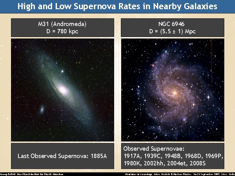 High and Low Supernova Rates in Nearby Galaxies M 31 (Andromeda) D = 780