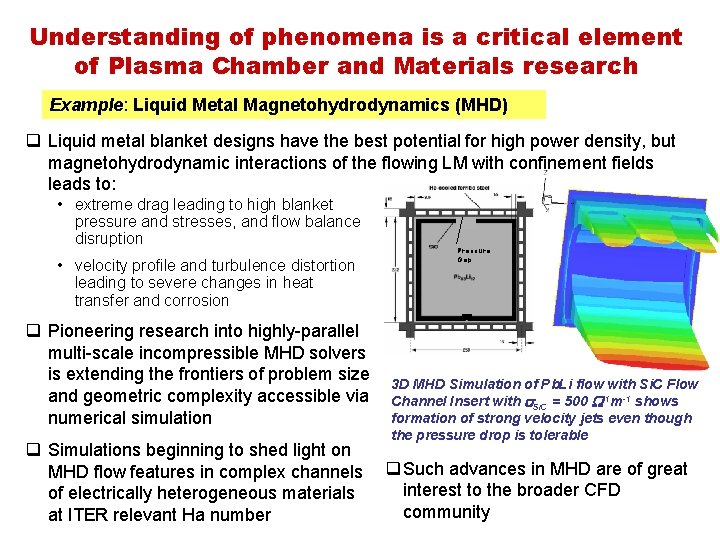 Understanding of phenomena is a critical element of Plasma Chamber and Materials research Example: