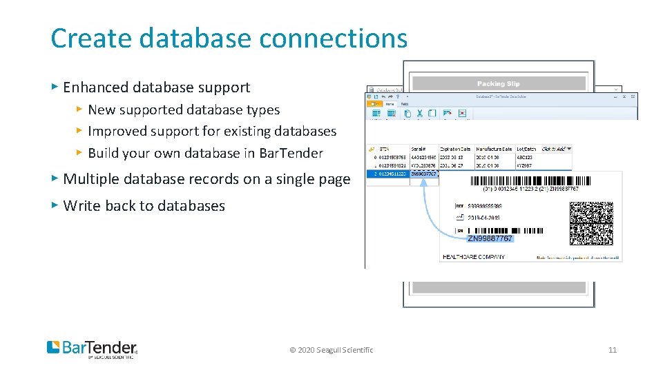 Create database connections ▸ Enhanced database support ▸ New supported database types ▸ Improved