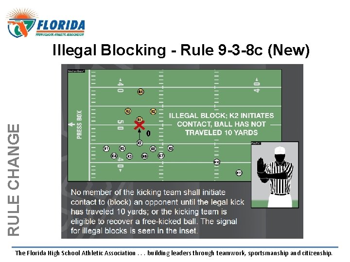 RULE CHANGE Illegal Blocking - Rule 9 -3 -8 c (New) The Florida High RULE CHANGE Illegal Blocking - Rule 9 -3 -8 c (New) The Florida High