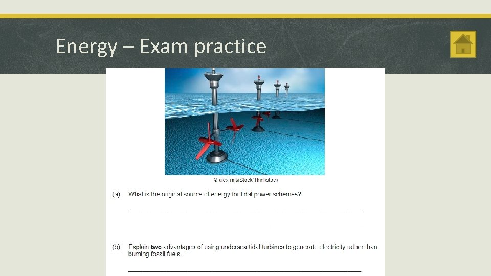 Energy – Exam practice 