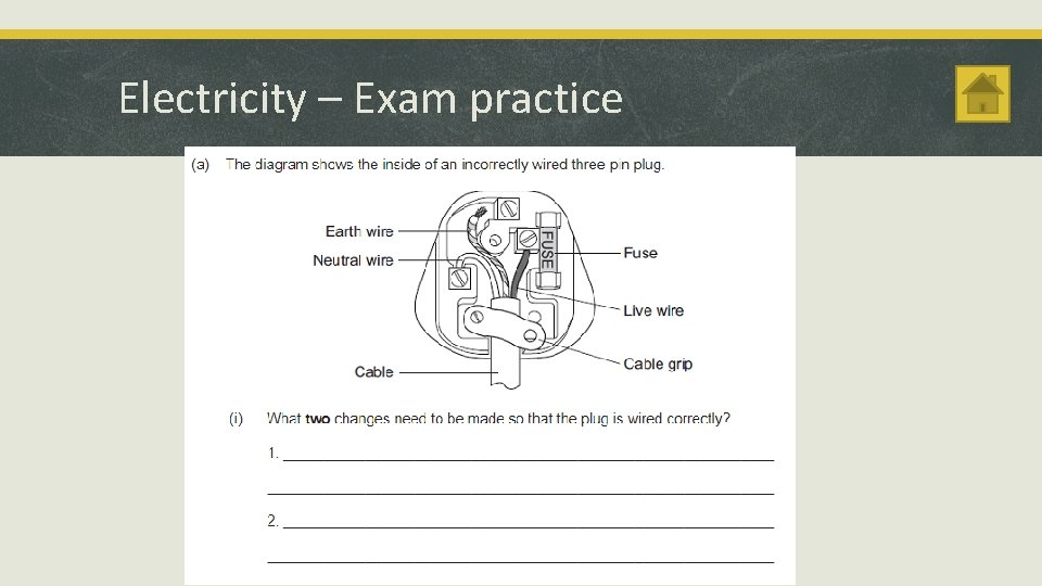 Electricity – Exam practice 