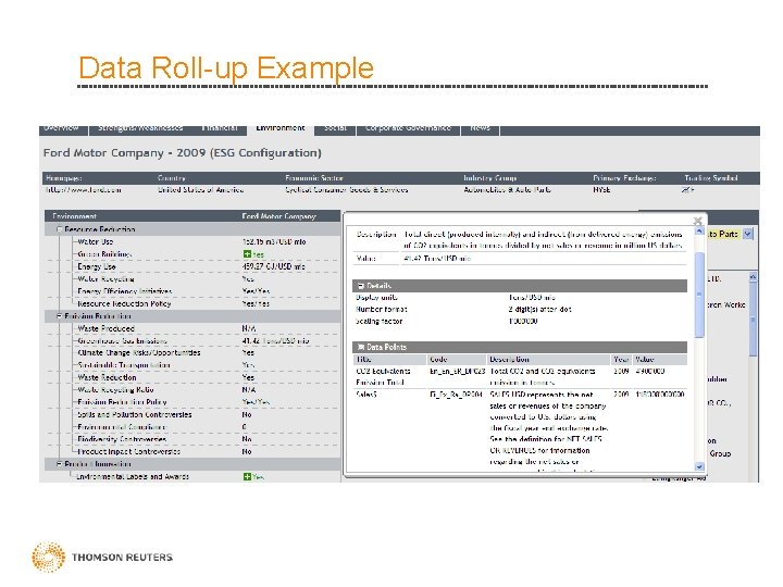 Data Roll-up Example 