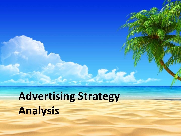 Advertising Strategy Analysis 