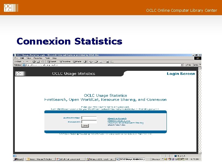 OCLC Online Computer Library Center Connexion Statistics 