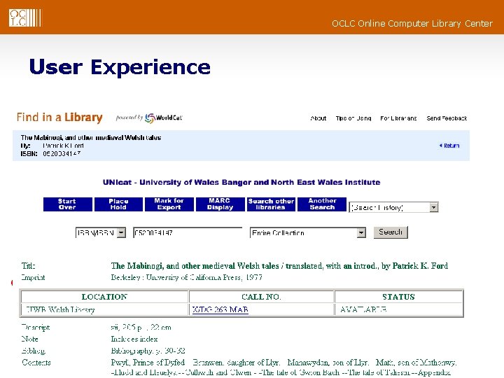 OCLC Online Computer Library Center User Experience 