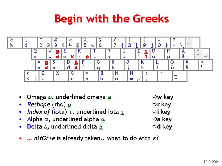 Begin with the Greeks ½ § ! 1 " # ¤ % & /