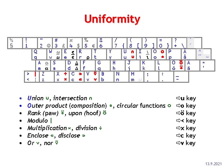 Uniformity ½ § ! 1 " # 2 @ 3 Q W ⍹ q