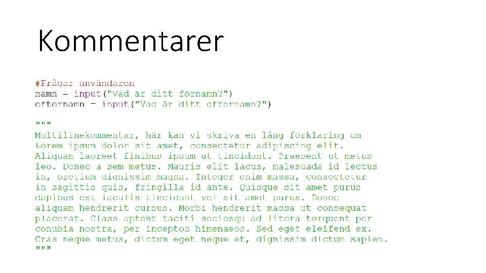 Kommentarer 