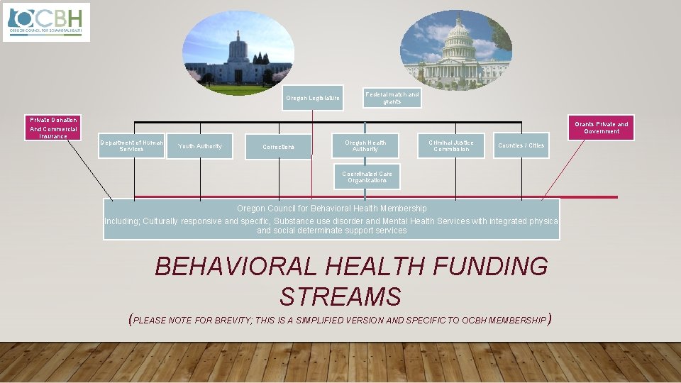Oregon Legislature Federal match and grants Private Donation And Commercial Insurance Grants Private and