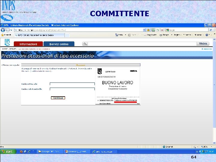 COMMITTENTE 64 