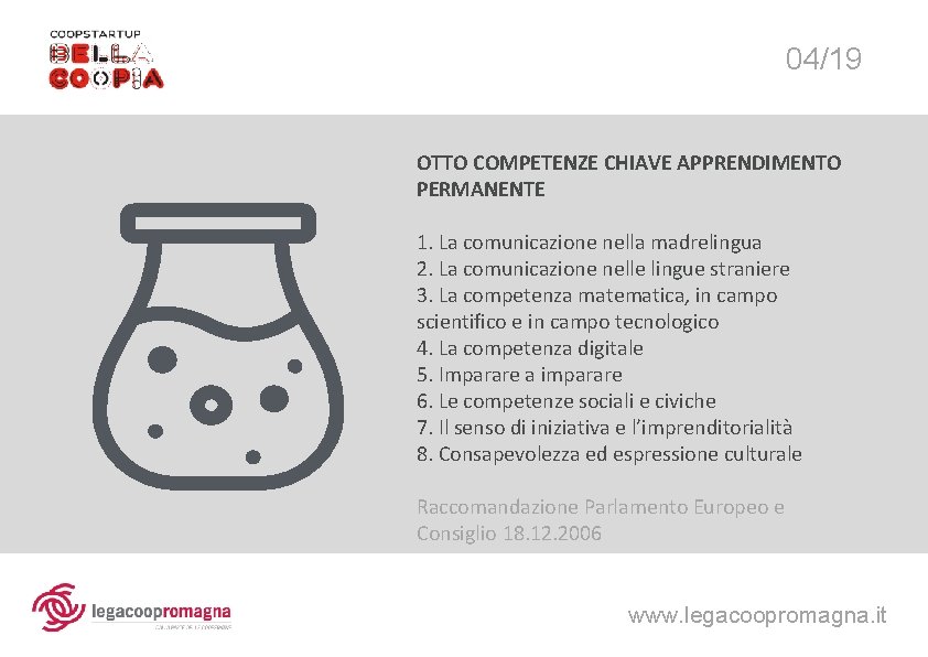 04/19 OTTO COMPETENZE CHIAVE APPRENDIMENTO PERMANENTE 1. La comunicazione nella madrelingua 2. La comunicazione