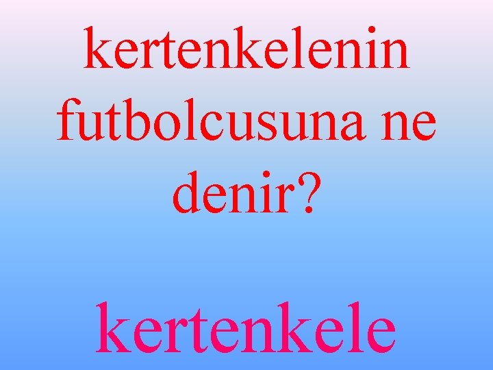 kertenkelenin futbolcusuna ne denir? kertenkele 