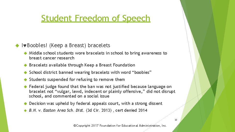Student Freedom of Speech I Boobies! (Keep a Breast) bracelets Middle school students wore