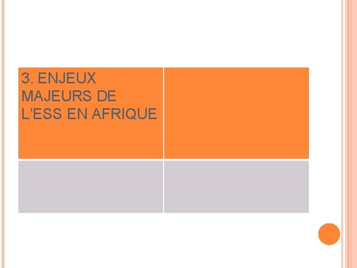 3. ENJEUX MAJEURS DE L’ESS EN AFRIQUE 