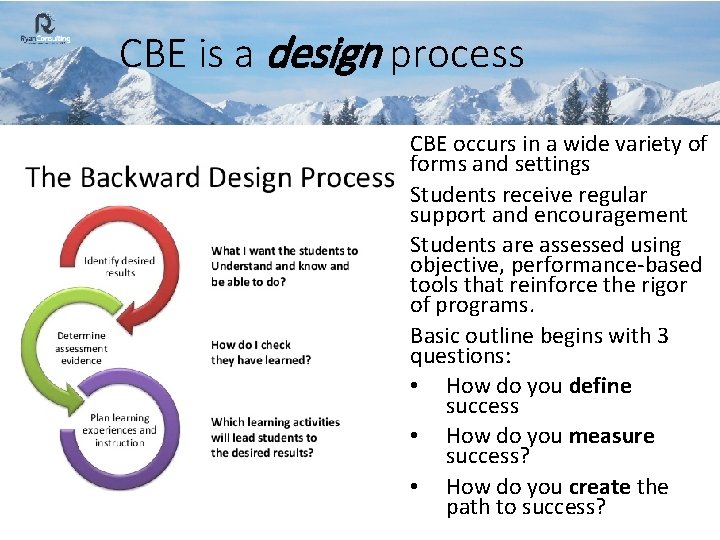 CBE is a design process CBE occurs in a wide variety of forms and