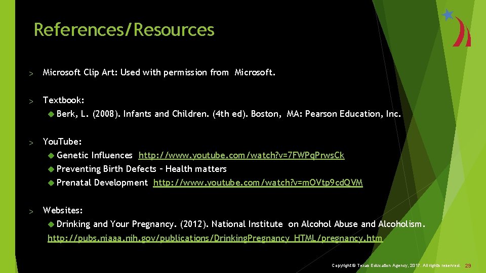 References/Resources > Microsoft Clip Art: Used with permission from Microsoft. > Textbook: Berk, >