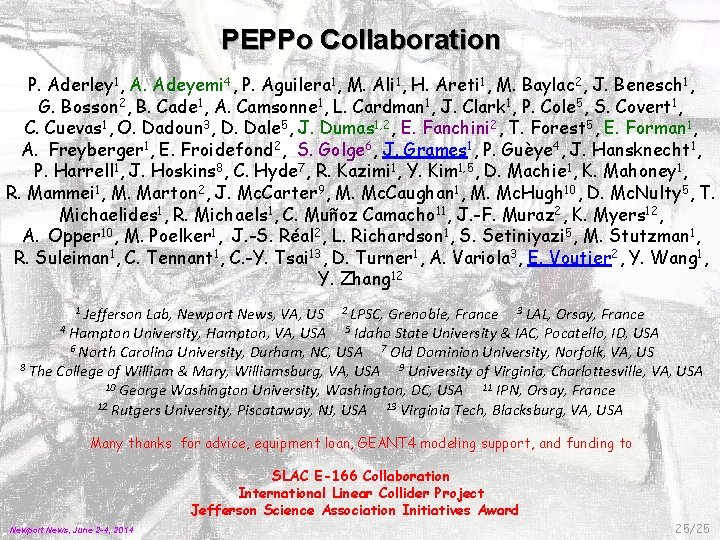 PEPPo Collaboration P. Aderley 1, A. Adeyemi 4, P. Aguilera 1, M. Ali 1,