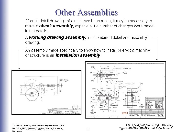 Other Assemblies After all detail drawings of a unit have been made, it may