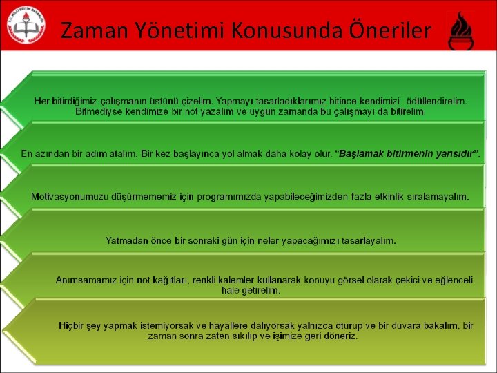 Zaman Yönetimi Konusunda Öneriler 