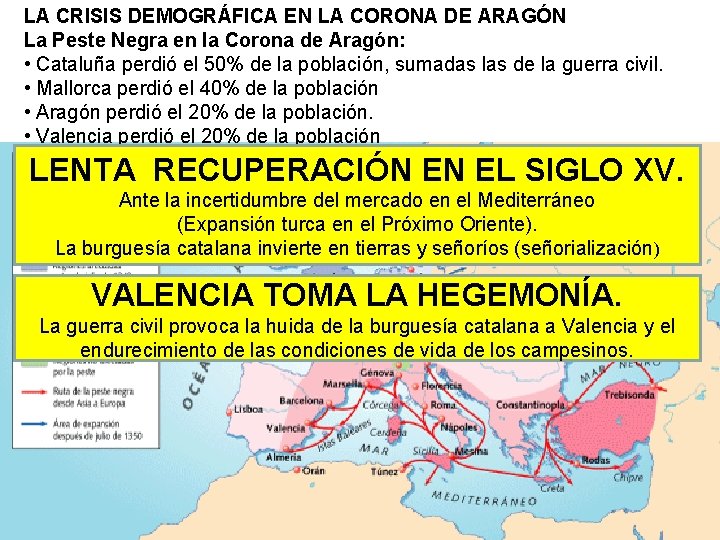 LA CRISIS DEMOGRÁFICA EN LA CORONA DE ARAGÓN La Peste Negra en la Corona