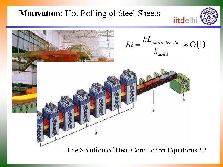 Motivation: Hot Rolling of Steel Sheets The Solution of Heat Conduction Equations !!! 