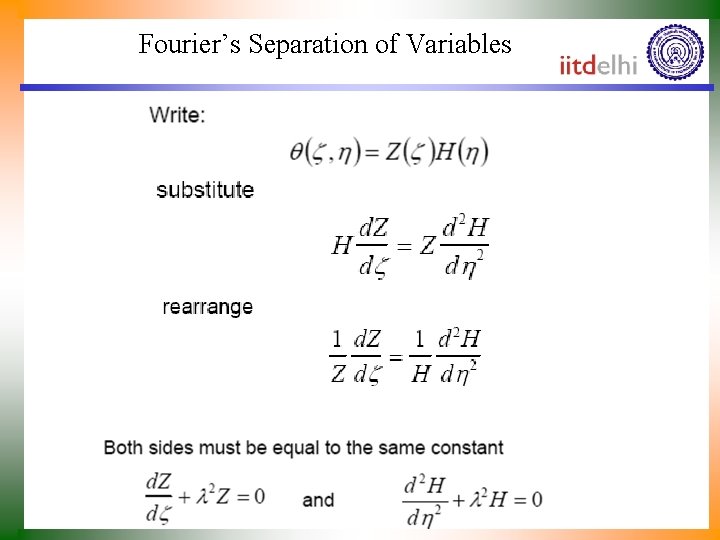 Fourier’s Separation of Variables 