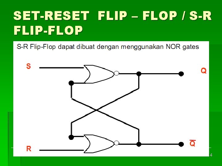 SET-RESET FLIP – FLOP / S-R FLIP-FLOP 14 