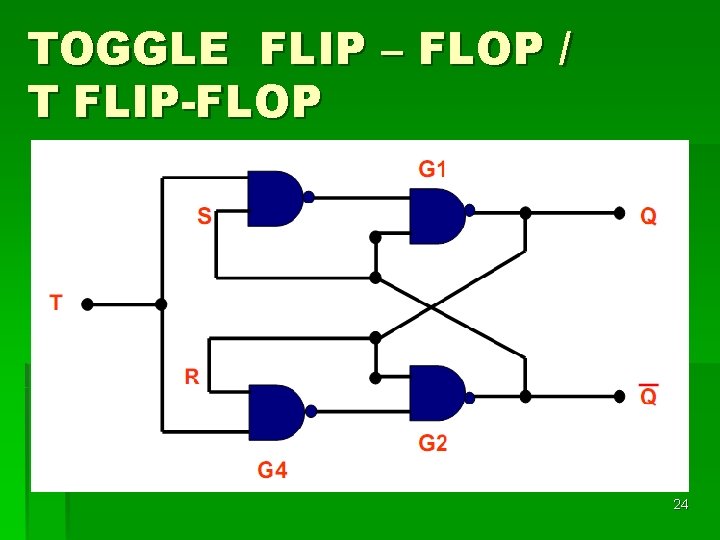 TOGGLE FLIP – FLOP / T FLIP-FLOP 24 