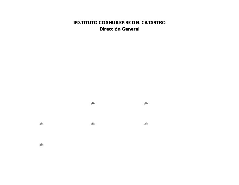 INSTITUTO COAHUILENSE DEL CATASTRO Dirección General ACTUALIZADO 30 DE NOVIEMBRE 2018. NO EXISTEN PLAZAS