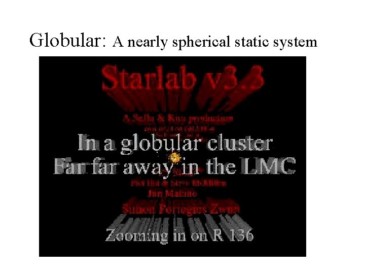 Globular: A nearly spherical static system 