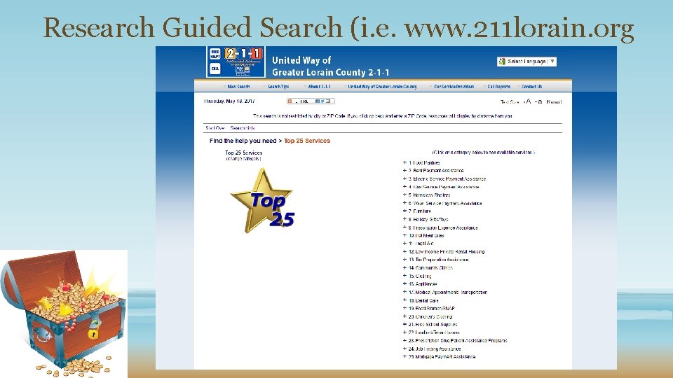 Research Guided Search (i. e. www. 211 lorain. org 